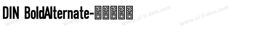 DIN BoldAlternate字体转换